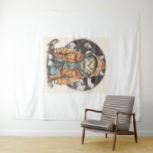 Cat Encounter Wandteppich (Beispiel (Horizontal))