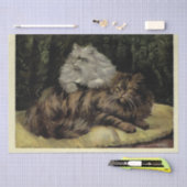 Cat Ephemera Decoupage Brown Tabby Silver Persian Seidenpapier (Handwerk)