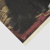 Cat Ephemera Decoupage Schwarz-weiß Perser Seidenpapier (Detail)