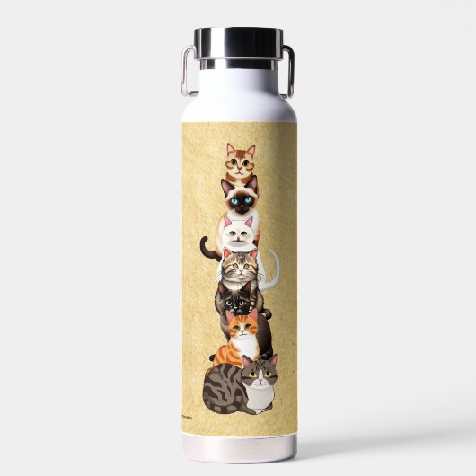 Cat-Er-Pillar Feline Tower Trinkflasche (Vorne)