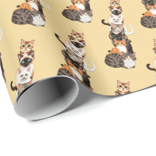 Cat-Er-Pillar Felinturm Geschenkpapier