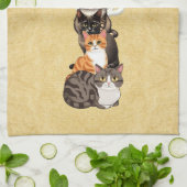 Cat-Er-Pillar Felinturm Geschirrtuch (Gefaltet)