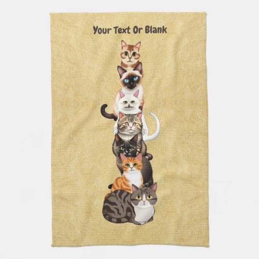 Cat-Er-Pillar Felinturm Geschirrtuch (Vertikal)