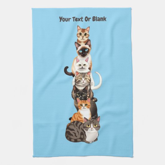 Cat-Er-Pillar Felinturm Geschirrtuch (Vertikal)