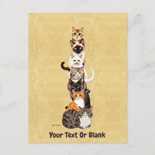 Cat-Er-Pillar Felinturm Postkarte