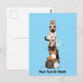Cat-Er-Pillar Felinturm Postkarte (Vorne/Hinten)