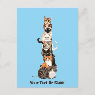 Cat-Er-Pillar Felinturm Postkarte