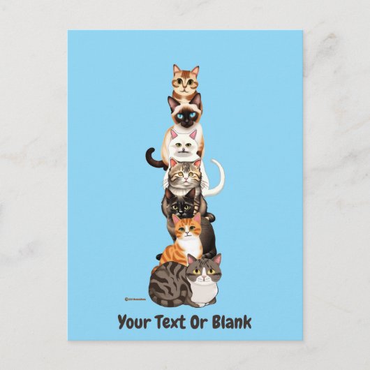 Cat-Er-Pillar Felinturm Postkarte (Vorderseite)