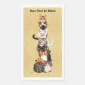 Cat-Er-Pillar Felinturm Serviette (Vorderseite)