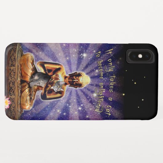 Cat Erleuchtung iPhone Case (Rückseite (Horizontal))