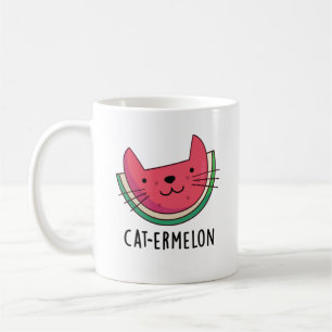 Cat-ermelon Funny Cat Watermelon Pun Kaffeetasse