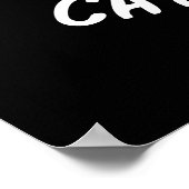 Cat-erpillar Funny Raupe Pun Dark BG Poster (Ecke)