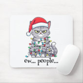 Cat Ew People Adult Humor Mens Womens Introvert An Mousepad (Mit Mouse)