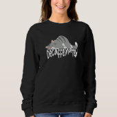Cat Exhausted and Decaffeinated Sweatshirt (Vorderseite)