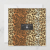 Cat Eye Glasses Leopard Print w/Individuelle Name Mitteilungskarte (Rückseite)