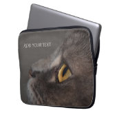 Cat Eye-Macro von Shirley Taylor Laptopschutzhülle (Vorderseite Links)