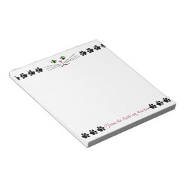 Cat Eyes and Paw Prints 5.5" x 6" Notepad Notizblock