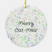 Cat Eyes Blick auf ein Black Blood Weihnachten Keramik Ornament (Hinten)