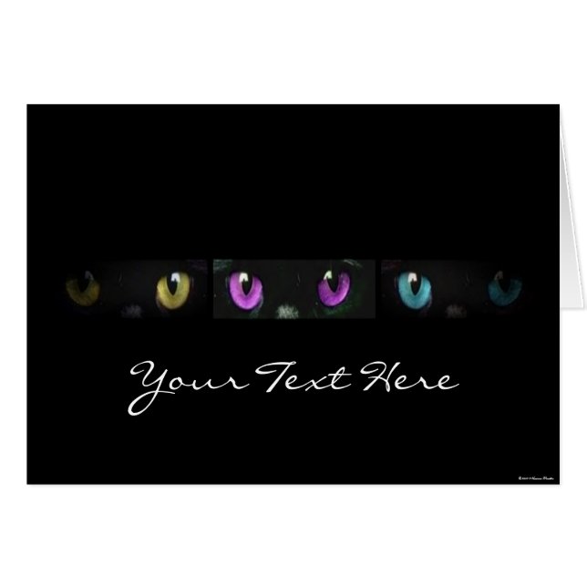 Cat Eyes Card (Vorderseite (Horizontal))