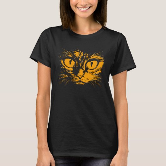 Cat Eyes Face Costume Mom Lady 1 T-Shirt (Vorderseite)