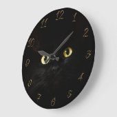 Cat Eyes Große Wanduhr (Winkel)