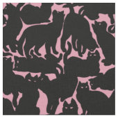 Cat Fabric Cat Lover Art Muster Stoffe (Nahaufnahme)