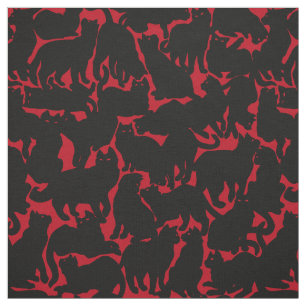 Cat Fabric Cat Lover Art Muster Stoffe