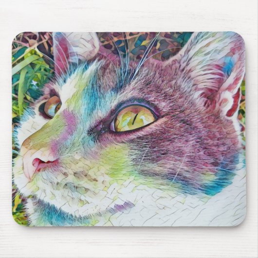 Cat Face Art Kitty Mouse Pad Mousepad (Vorne)
