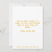 Cat Face Baseball Eröffnungstag Segnungen Karte (Rückseite)