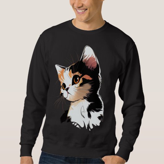Cat Face Cat 1 Sweatshirt (Vorderseite)