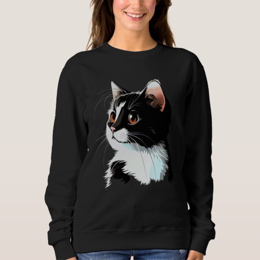Cat Face  Cat Sweatshirt (Vorderseite)