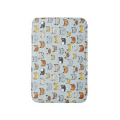 Cat Face Doodle Muster Badematte (Vorderseite Vertikal)