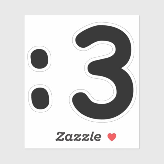 Cat Face Emoticon:3 Aufkleber (Blatt)