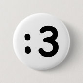 Cat Face Emoticon:3 Button (Vorderseite)