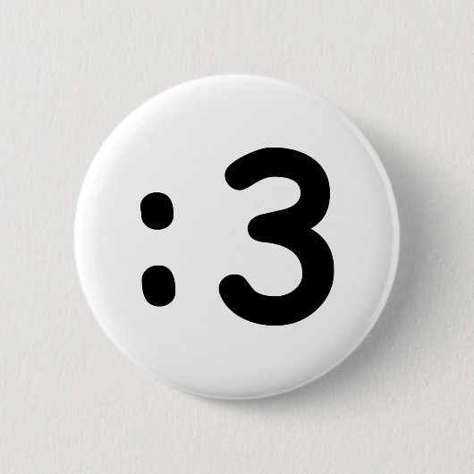 Cat Face Emoticon:3 Button (Vorderseite)