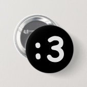 Cat Face Emoticon:3 Button (Vorne & Hinten)