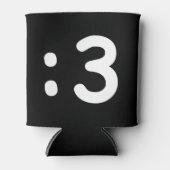 Cat Face Emoticon:3 Can Cooler Dosenkühler (Vorderseite)