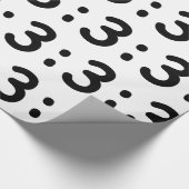 Cat Face Emoticon:3 Geschenkpapier (Ecke)