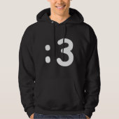 Cat Face Emoticon:3 Hoodie (Vorderseite)