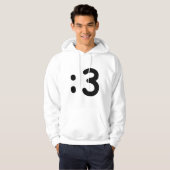 Cat Face Emoticon:3 Hoodie (Vorne ganz)
