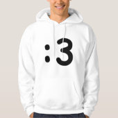 Cat Face Emoticon:3 Hoodie (Vorderseite)