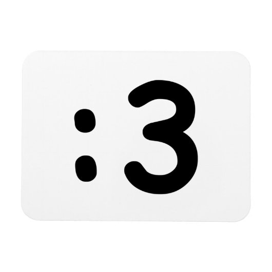 Cat Face Emoticon:3 Magnet (Horizontal)