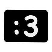 Cat Face Emoticon:3 Magnet (Horizontal)