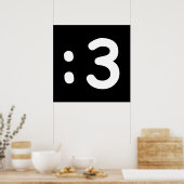 Cat Face Emoticon:3 Poster (Küche)