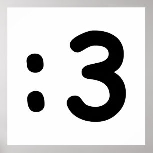 Cat Face Emoticon:3 Poster