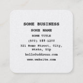 Cat Face Emoticon :3 Quadratische Visitenkarte (Rückseite)