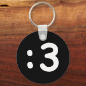 Cat Face Emoticon:3 Schlüsselanhänger (Vorderseite)