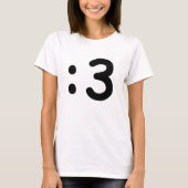 Cat Face Emoticon:3 T-Shirt (Vorderseite)