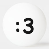 Cat Face Emoticon:3 Tischtennisball (Vorderseite)