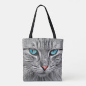 Cat Face Feline Theme Tasche (Rückseite)